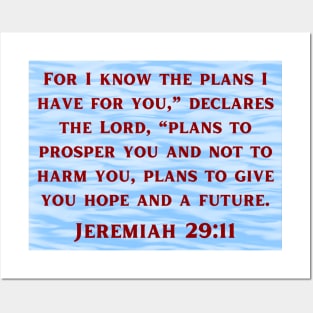 Bible Verse Jeremiah 29:11 Posters and Art